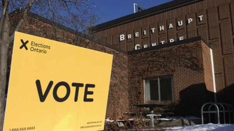 Voting day in Kitchener Centre