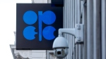 The logo of the Organization of the Petroleoum Exporting Countries (OPEC) is seen outside of OPEC's headquarters in Vienna, Austria, Thursday, March 3, 2022. The OPEC oil cartel led by Saudi Arabia and allied producers including Russia will try to agree Thursday, Nov. 30, 2023 on cuts to the amount of crude they send to the world, with prices having tumbled lately despite their efforts to prop them up. (AP Photo/Lisa Leutner, file)