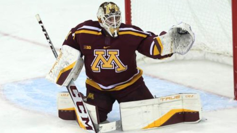 Justen Close is in his final season of NCAA hockey with the University of Minnesota. (Photo courtesy of: University of Minnesota Athletics) 