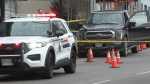 The scene of a shooting in Burnaby is pictured on Thursday, Nov. 30. 