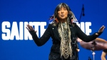 Buffy Sainte-Marie performs at the Toronto International Film Festival's kick off event in Toronto on Thursday, September 8, 2022. A CBC investigation has found a record of legendary musician Sainte-Marie’s birth certificate, other documents and details from family members who say she is not Indigenous. THE CANADIAN PRESS/Alex Lupul