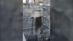Video shows a shoring retaining wall failure at a construction site in Coquitlam, B.C., on Nov. 29, 2023. (Reddit) 
