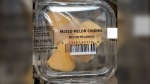 Mixed melon chunks are seen in the file photo. The Canadian Food Inspection Agency recalled more salmonella-contaminated fruits this week. (Photo courtesy of Health Canada)