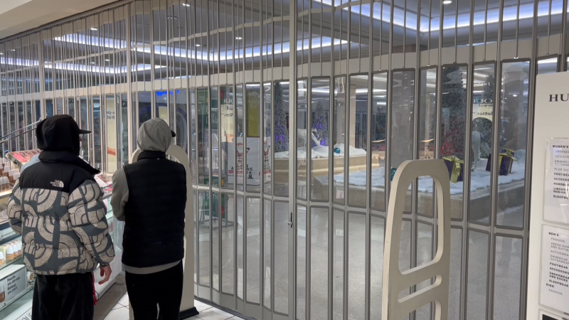 Some visitors at West Edmonton Mall Saturday were forced to lock down in the late afternoon. (Matt Woodman/CTV News Edmonton)