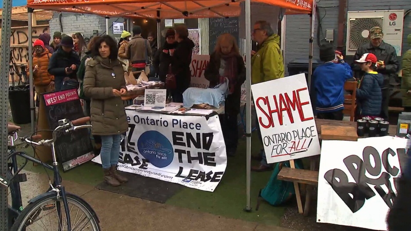 Activists held a fundraiser for Ontario Place on Dec. 3.