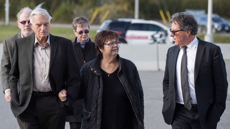 Doug and Donna French arrived with their lawyer Tim Danson and other family members after Paul Bernardo's parole hearing at Millhaven Institution in Bath, Ont., on Wednesday Oct. 17, 2018. On Monday, Dec. 4, 2023, Danson called for a separate, more restrictive regime for approving and managing the transfer of violent offenders from maximum-security facilities to medium-security facilities. THE CANADIAN PRESS/Lars Hagberg