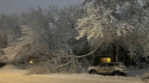 Snowfall in Montreal, Dec. 4, 2023 (photo: Tania Krywiak / CTV News)