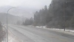 The Ministry of Transportation's camera shows Highway 1 in Boothroyd on Monday, Dec. 4, 2023. 