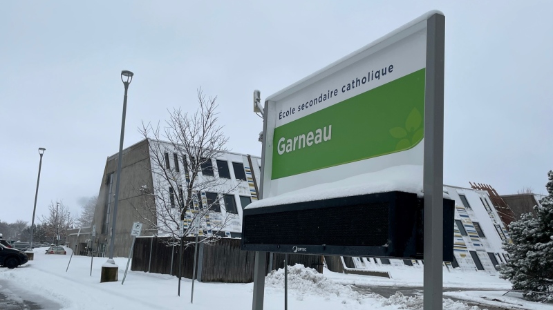 Garneau Catholic High School in Orleans. Dec. 4 2023. (Peter Szperling/CTV News Ottawa)