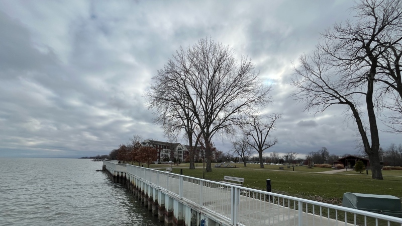 Lake St. Clair in Tecumseh, Ont. on Monday, Dec. 4, 2023. (Chris Campbell/CTV News Windsor)