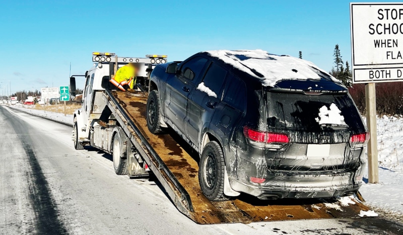 Ontario Provincial Police pulled the driver over at 9 a.m. Nov. 3 on Highway 11, south of Cochrane. Police said the vehicle was travelling 138 km/h in a 90 km/h zone. (OPP photo)