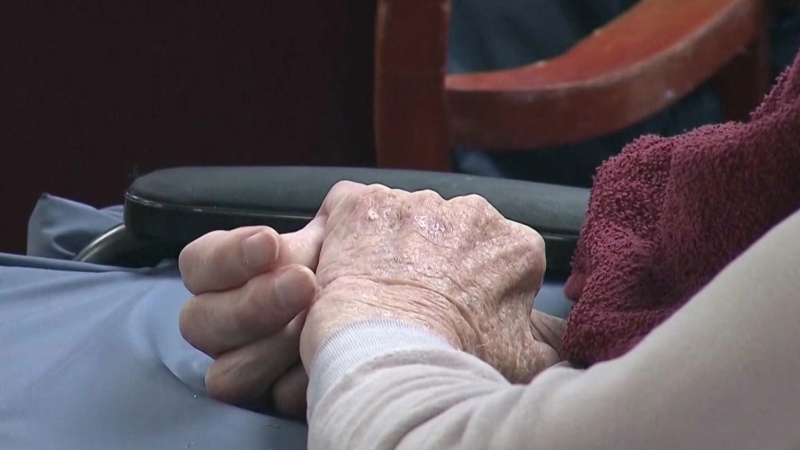 A seniors hands are seen in an undated file photo. 