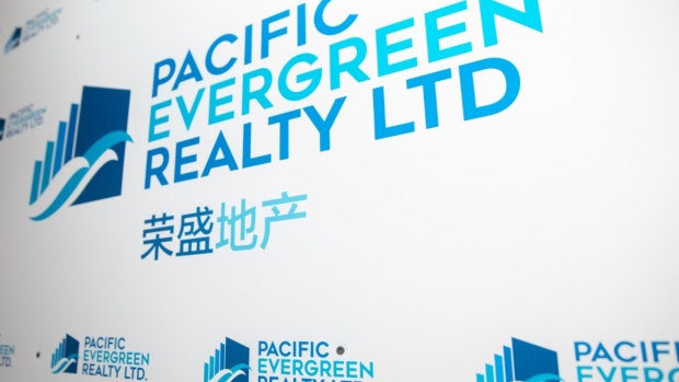The logo for Pacific Evergreen Realty Ltd. is seen in this photo from the company's website. (pacificevergreenrealty.com)