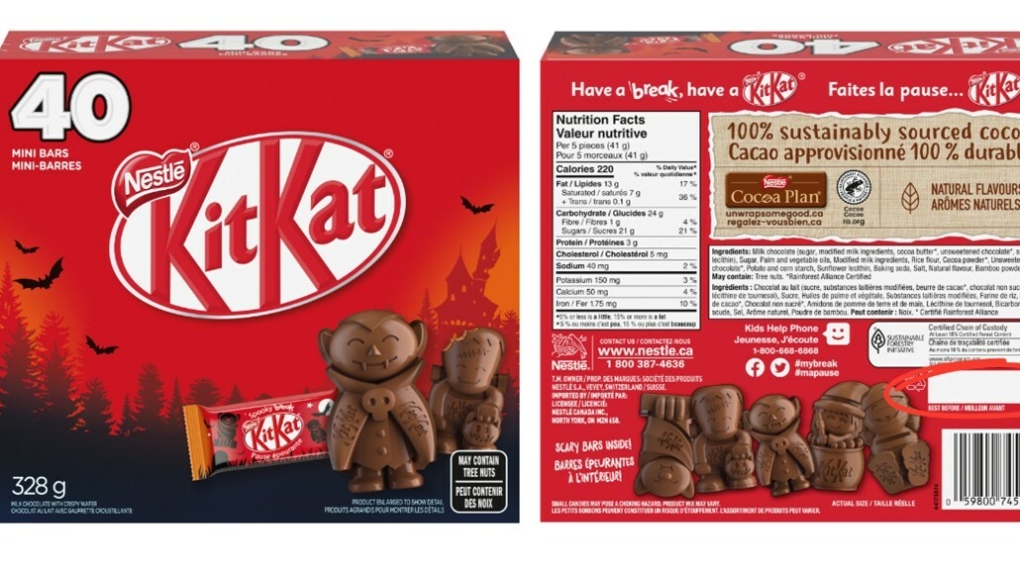 Recalled KitKat mini bars