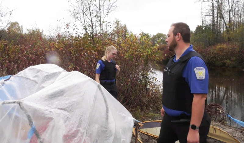 Homeless encampments have been a contentious topic in Timmins this year. CTV News Northern Ontario recently joined a team of bylaw officers to look at the work they do keeping the city and its people safe. (Sergio Arangio/CTV News)