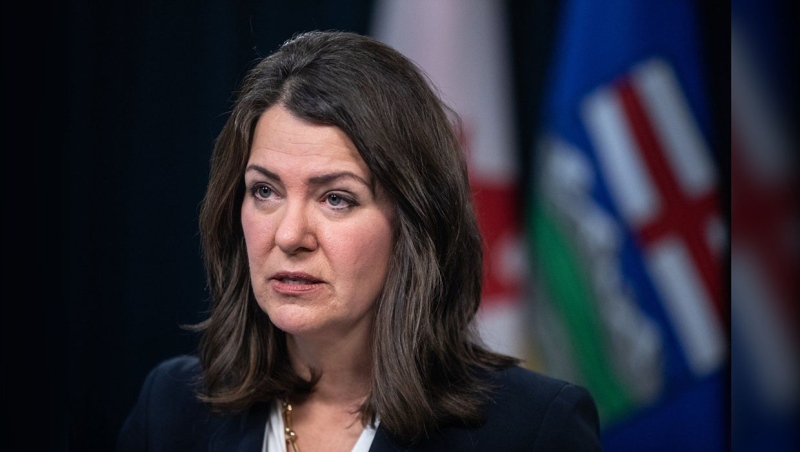 Premier Danielle Smith is set to take scalpel and bone saw to Alberta’s $17-billion health-delivery system in 2024 while simultaneously scrambling to keep and find more family doctors. Smith speaks at an announcement in Edmonton on Monday, Nov. 27, 2023. THE CANADIAN PRESS/Jason Franson