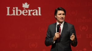 Liberal Party Leader Justin Trudeau speaks at a Liberal fundraiser, in Gatineau, Que., Monday, Dec. 11, 2023. THE CANADIAN PRESS/Adrian Wyld