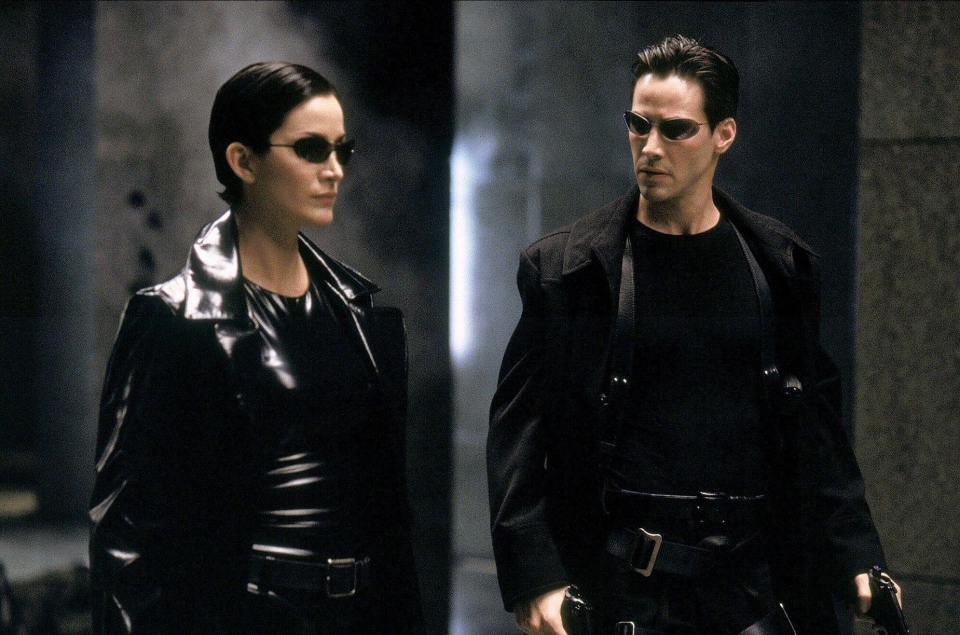 Carrie-Ann Moss and Keanu Reeves