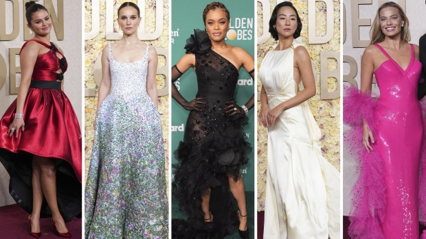 See what celebrities wore at the 81st Golden Globe awards, held in Beverly Hills, Calif. 