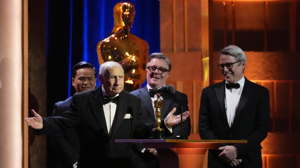 Mel Brooks accepts his honourary award
