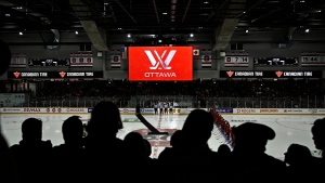 Fans look on before the start of a PWHL game between Ottawa and Montreal in Ottawa, Tuesday, Jan. 2, 2024. (Justin Tang/THE CANADIAN PRESS)