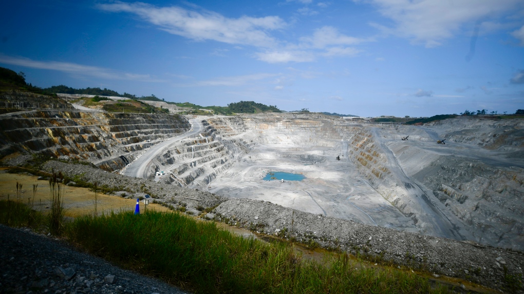 The Cobre Panama open-pit copper mine stands