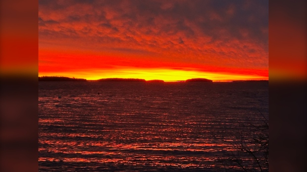 Early rising Maritimers captured stunning photos of a fiery sunrise Saturday morning, reflecting the old saying: “Red sky in morning, sailor take warning.” It's entirely fitting on a day when a large weather system moved in to the region. This sunrise was photographed in Gold River, N.S. (Courtesy: Candace DeMont)