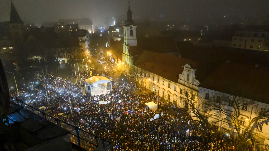 Protesters in Slovakia