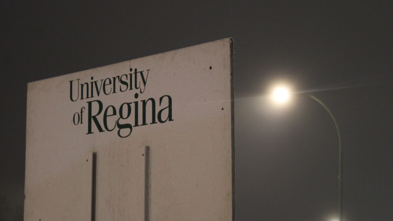 The University of Regina sign on Wascana Parkway can be seen in this file photo. (David Prisciak/CTV News)