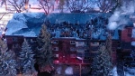 Smoke rises from 10745 79 Ave. NW in Edmonton on Jan. 26, 2024, after a fire that started while police were carrying out a court order. (CTV News Edmonton / Cam Wiebe)