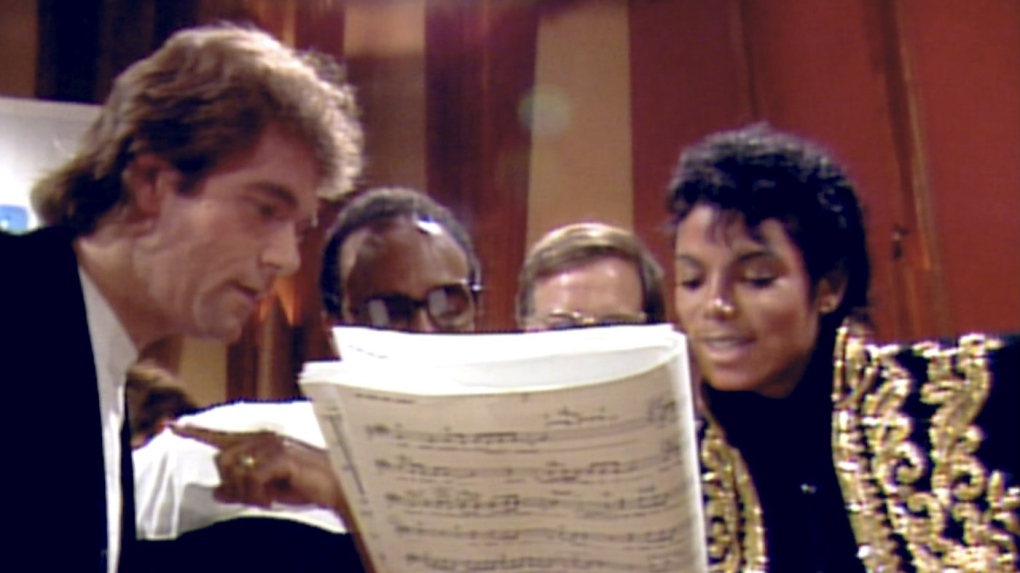 Huey Lewis, Quincy Jones and Michael Jackson