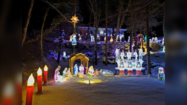 James Studley spends a month setting up his elaborate display of vintage outdoor Christmas decorations at his Halifax-area home. 