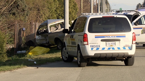 Two were killed in Pitt Meadows Saturday after a motorcycle-involved collision. March 6, 2010. (CTV)