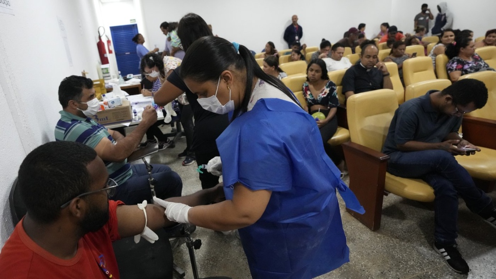 Dengue patients receive treatment 