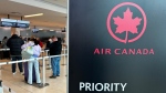 Passengers check into their flights at the Halifax Stanfield International Airport on Feb. 5, 2023. (CTV/Jonathan MacInnis)