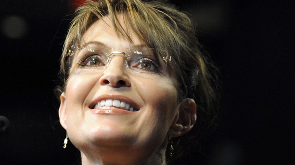 Former Alaska Gov. Sarah Palin speaks to the crowd at a campaign rally for Texas Gov. Rick Perry in Cypress, Texas, Feb. 7, 2010. (AP / Pat Sullivan)