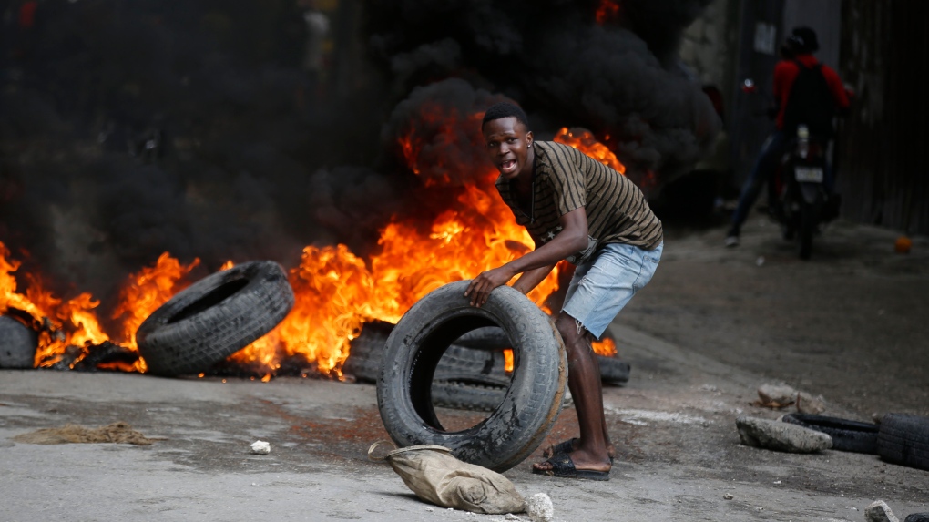 Protester in Haiti