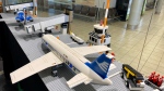 A Lego display of Regina International Airport is set up at the Regina International Airport. (Gareth Dillistone / CTV News) 