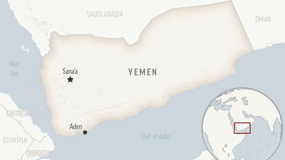 locator map for Yemen
