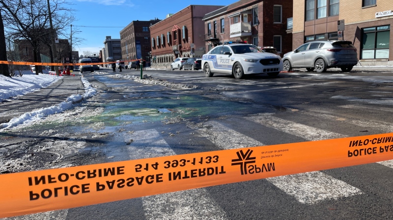 A 28-year-old man was fatally shot in Montreal's Little Italy neighbourhood on Feb. 17, 2024. (CTV News / Matt Gilmour) 