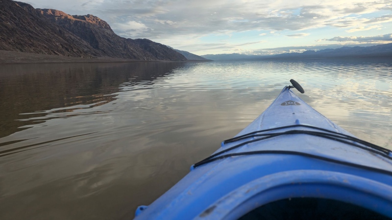 Kayaking at Badwater Basin on Feb. 9, 2024 (Image credit: Michael Kohler/NPS).