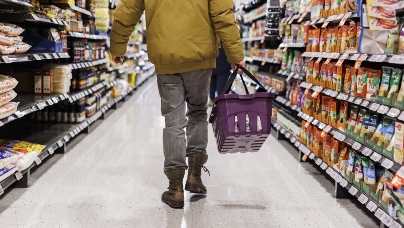 Statistics Canada is set to release its January consumer price index report on Tuesday and forecasters expect Canada's inflation rate fell. A customer browses an aisle at a Metro grocery store In Toronto on Friday, Feb. 2, 2024. THE CANADIAN PRESS/Cole Burston
