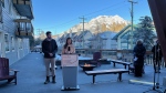 The federal government announced new housing agreements with six small and rural communities in Alberta, in Banff on Feb. 19, 2024. (Tyler Barrow/CTV News)