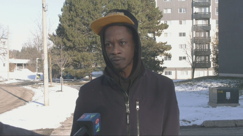 Andre Nembhard says he called police to bring his brother to the hospital. “I was trying to seek some help and this is the help that we get. They came here, they killed him," Nembhard said. (Chris Thomson/CTV Kitchener)