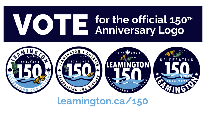 Logo options for the 150th anniversary. (Source: LetsTalkLeamington.com)