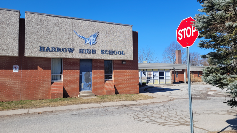 Harrow High School, seen on Feb. 20, 2024. (Sanjay Maru/CTV News Windsor) 