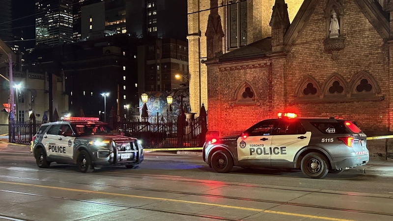 One man has been rushed to a trauma centre in critical condition after a stabbing near Church and Shuter streets. (Mike Nguyen/ CP24)