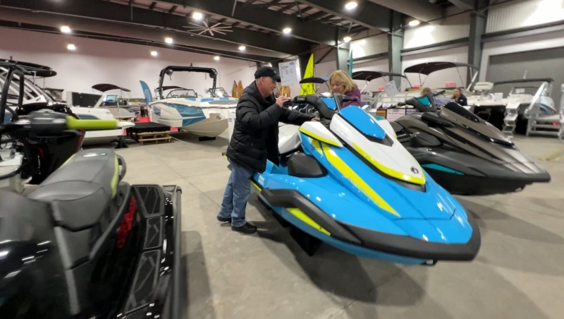 The Ottawa Boat and Outdoor show has returned to the EY Centre. Ottawa, Ont. Feb. 22, 2024. (Tyler Fleming / CTV News).