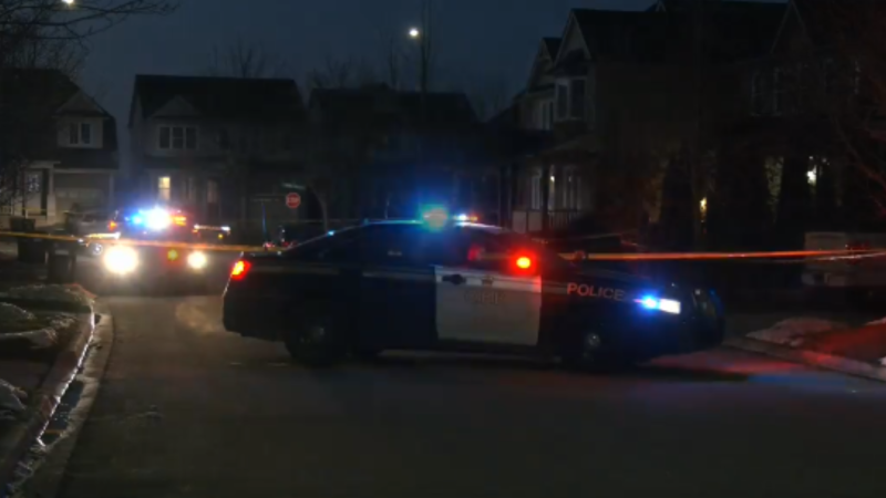 Police closed access to Kidd Crescent after a person was shot Thurs., Feb. 22, 2024.(CTV NEWS/BARRIE)