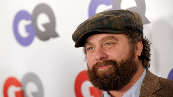Zach Galifianakis, an honoree at the 2009 GQ "Men of the Year" party in Los Angeles, poses at the event Wednesday, Nov. 18, 2009. (AP / Chris Pizzello)